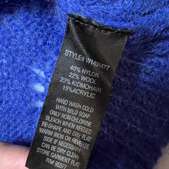 Sanctuary Kidmohair Wool Blend Pointelle Knit Sweater Size Small - Picture 7 of 9